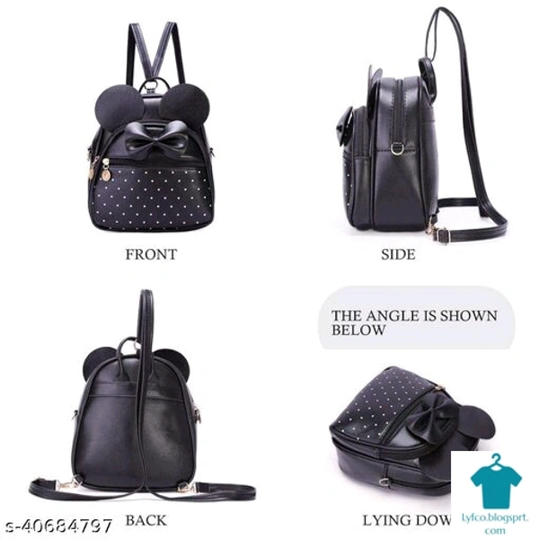 Catalog Name:*Elite Fashionable Women Backpacks*Material: PUNo. of Compartments: 2Pattern: Checked,AppliqueMultipack: 1 - Free size