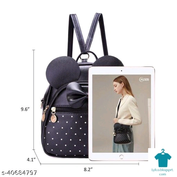Catalog Name:*Elite Fashionable Women Backpacks*Material: PUNo. of Compartments: 2Pattern: Checked,AppliqueMultipack: 1 - Free size