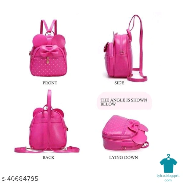 Catalog Name:*Elite Fashionable Women Backpacks*Material: PUNo. of Compartments: 2Pattern: Checked,AppliqueMultipack: 1 - Free size