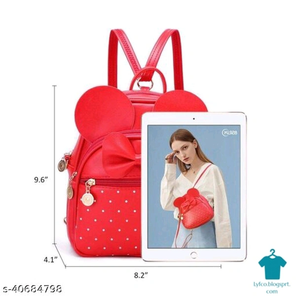 Catalog Name:*Elite Fashionable Women Backpacks*Material: PUNo. of Compartments: 2Pattern: Checked,AppliqueMultipack: 1 - Free size