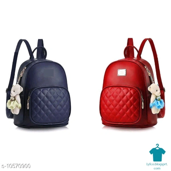 Catalog Name:*New Stylish Girls Backpacks*Material: PUNo. of Compartments: 1Pattern: SolidMultipack: 2 - Free size