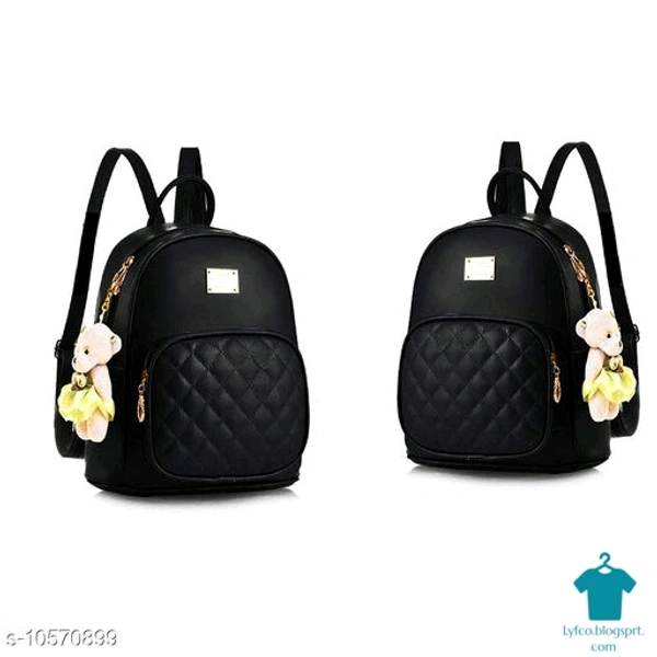 Catalog Name:*New Stylish Girls Backpacks*Material: PUNo. of Compartments: 1Pattern: SolidMultipack: 2 - Free size