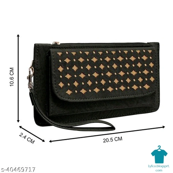 Catalog Name:*Fashionable Latest Women Clutches*Material: PUNo. of Compartments: 2Pattern: SolidMultipack: 1 - Free size