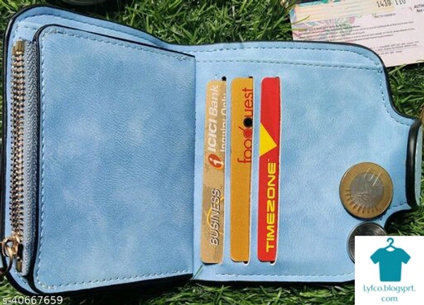 Name:*FashionableUnique Women Wallets*Material: LeatherNo. of Compartments: 2Pattern: SolidMultipack: 1 - Free size