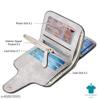Name:*FashionableUnique Women Wallets*Material: LeatherNo. of Compartments: 2Pattern: SolidMultipack: 1 - Free size