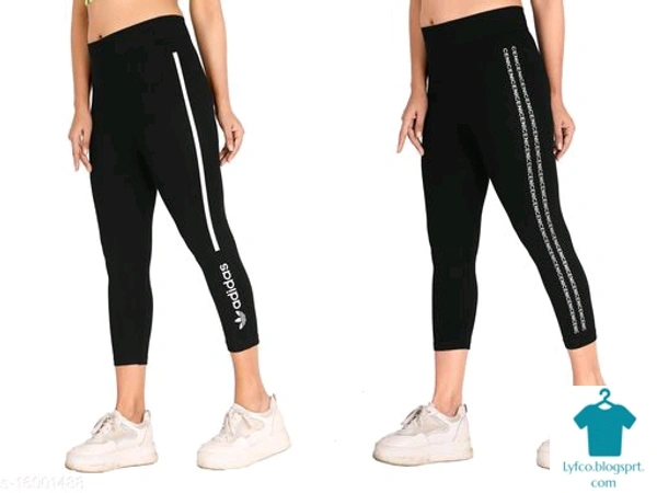 Catalog Name:*Women Colorblocked Black Yoga Pants (Pack of 2)*Fabric: PolycottonPattern: SolidMultipack: 2 - 36