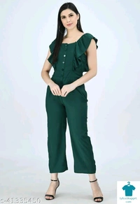 Catalog Name:*Urbane Graceful Women Jumpsuits*Fabric: Rayon SlubSleeve Length: SleevelessPattern: SolidMultipack: 1 - M