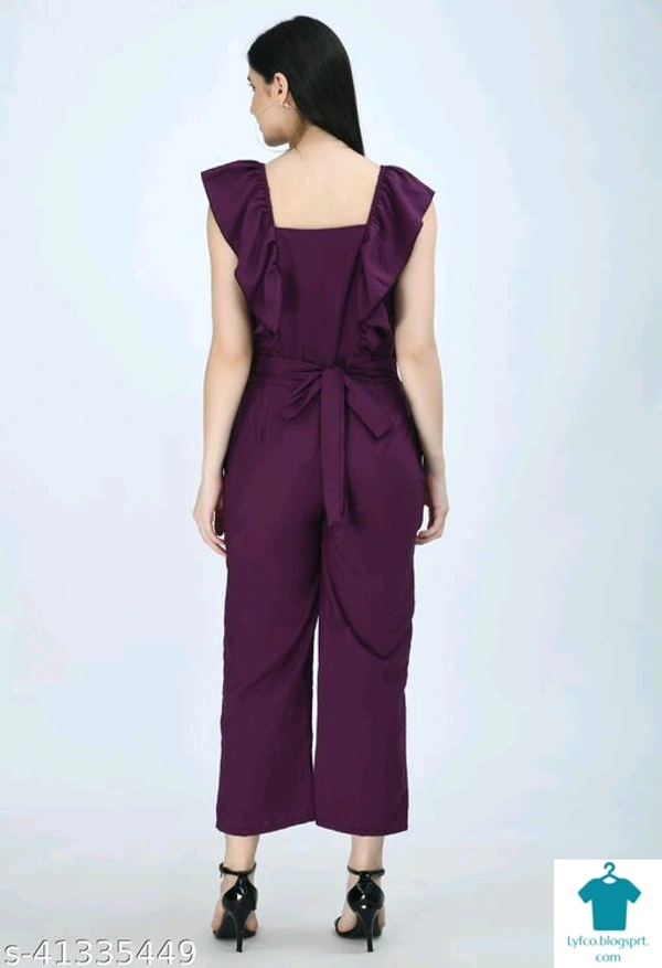 Catalog Name:*Urbane Graceful Women Jumpsuits*Fabric: Rayon SlubSleeve Length: SleevelessPattern: SolidMultipack: 1 - M