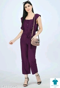 Catalog Name:*Urbane Graceful Women Jumpsuits*Fabric: Rayon SlubSleeve Length: SleevelessPattern: SolidMultipack: 1 - XL