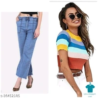 Catalog Name:*Urbane Feminine Women Top & Bottom Sets*Top Fabric: Cotton BlendBottom Fabric: DenimSleeve Length: Short SleevesMultipack: 1 - L