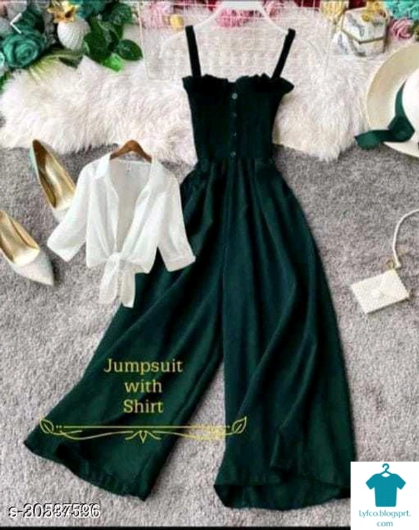 Catalog Name:*Buccly Elegant Women Jumpsuits*Fabric: CrepeSleeve Length: SleevelessPattern: SolidMultipack: 2 - S
