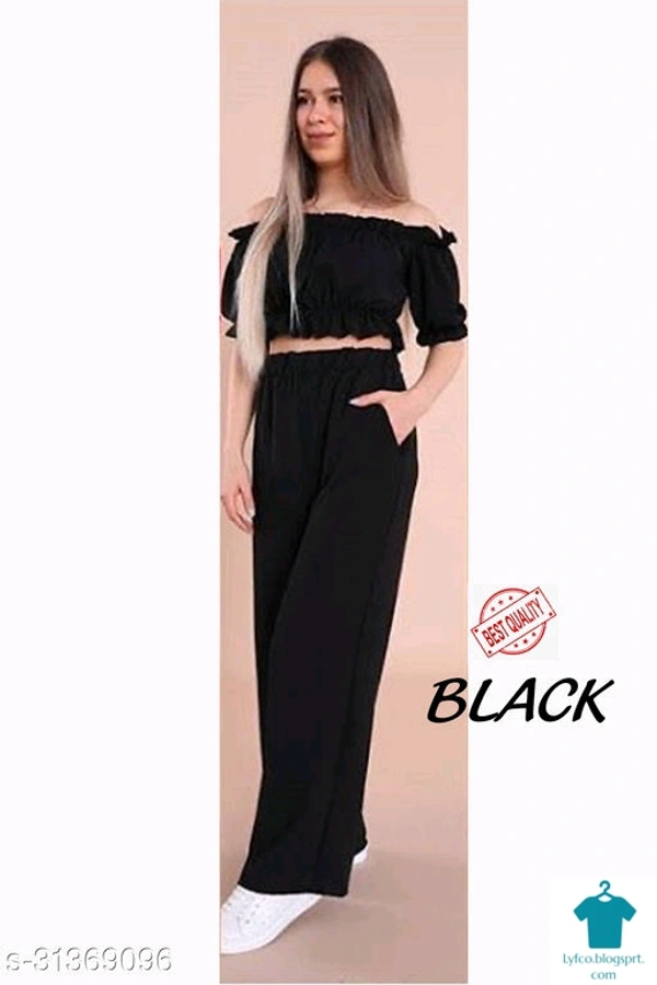 Catalog Name:*Classic Partywear Women Top & Bottom Sets*Top Fabric: RayonBottom Fabric: RayonSleeve Length: Short SleevesMultipack: 1 - Red