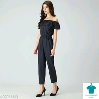 Catalog Name:*Urbane Designer Women Jumpsuits*Fabric: Poly CrepeSleeve Length: SleevelessPattern: SolidMultipack: 1 - XL