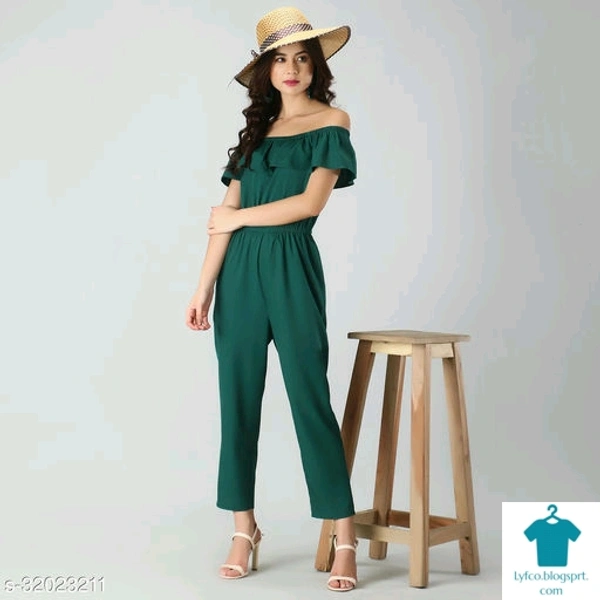 Catalog Name:*Urbane Designer Women Jumpsuits*Fabric: Poly CrepeSleeve Length: SleevelessPattern: SolidMultipack: 1 - S