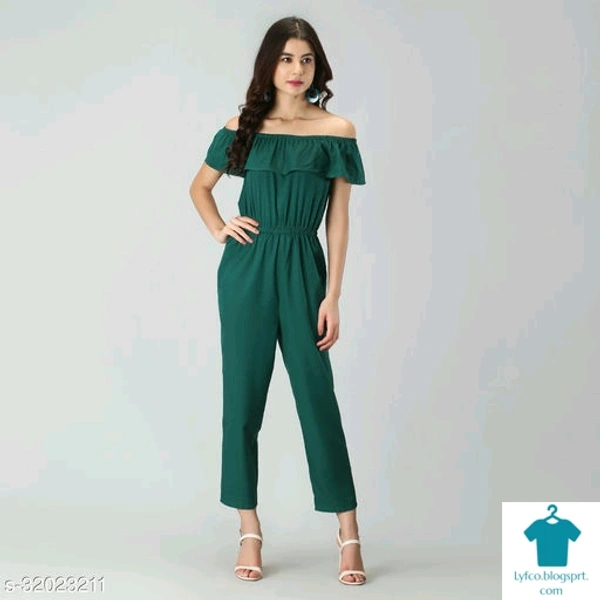 Catalog Name:*Urbane Designer Women Jumpsuits*Fabric: Poly CrepeSleeve Length: SleevelessPattern: SolidMultipack: 1 - M