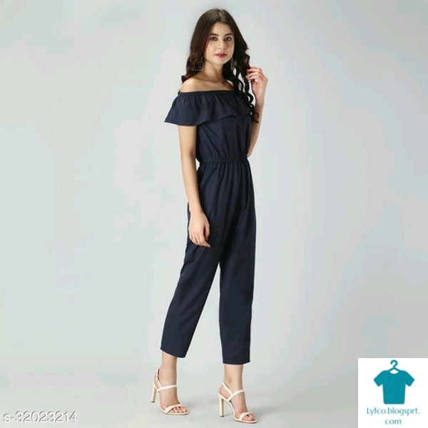 Catalog Name:*Urbane Designer Women Jumpsuits*Fabric: Poly CrepeSleeve Length: SleevelessPattern: SolidMultipack: 1 - M