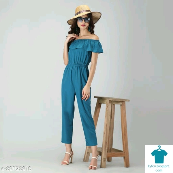 Catalog Name:*Urbane Designer Women Jumpsuits*Fabric: Poly CrepeSleeve Length: SleevelessPattern: SolidMultipack: 1 - XS