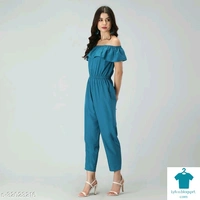 Catalog Name:*Urbane Designer Women Jumpsuits*Fabric: Poly CrepeSleeve Length: SleevelessPattern: SolidMultipack: 1 - XS