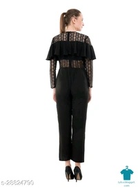 Catalog Name:*Comfy Feminine Women Jumpsuits*Fabric: CrepeSleeve Length: Long SleevesPattern: SolidMultipack: 1 - XXL