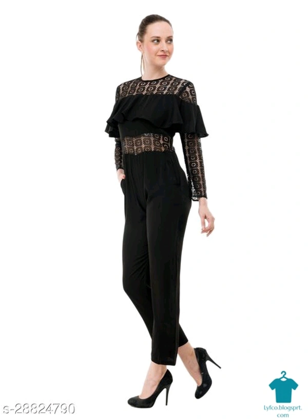 Catalog Name:*Comfy Feminine Women Jumpsuits*Fabric: CrepeSleeve Length: Long SleevesPattern: SolidMultipack: 1 - XXL