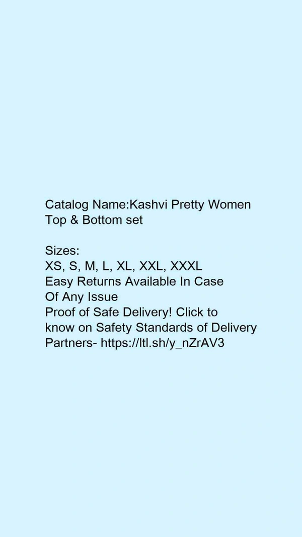 Catalog Name:*Kashvi Pretty Women Top & Bottom set* - XXL