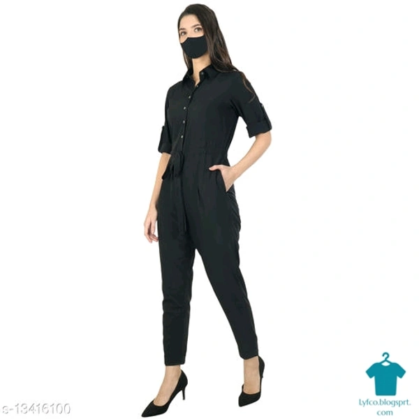 Catalog Name:*Free Mask Urbane Fashionista Women Jumpsuits*Fabric: Crepe - S