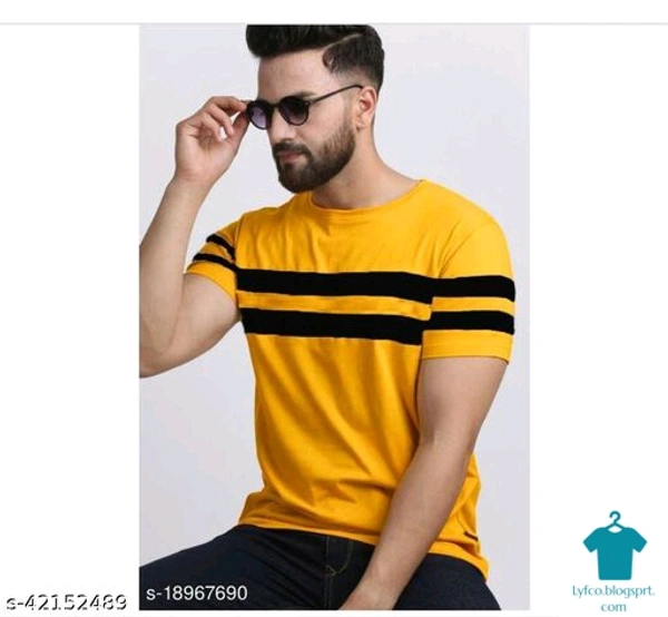 Catalog Name:*Stylish Latest Men Tshirts*Fabric: Cotton BlendSleeve Length: Short SleevesPattern: ColorblockedMultipack: 1 - XL