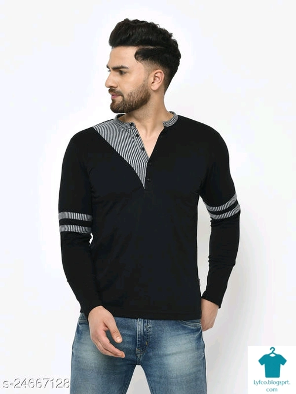 Catalog Name:*Urbane Ravishing Men Tshirts*Fabric: CottonSleeve Length: Long Sleeves,Short SleevesPattern: Self-Design,SolidMultipack: 1 - M