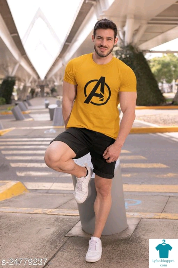 Catalog Name:*Trendy Fashionable Men Tshirts*Fabric: CottonSleeve Length: Short SleevesPattern: PrintedMultipack: 1 - XXL
