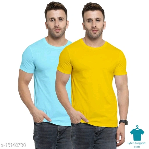 Catalog Name:*Free Mask Trendy Ravishing Men Tshirts*Fabric: CottonPattern: Solid - L