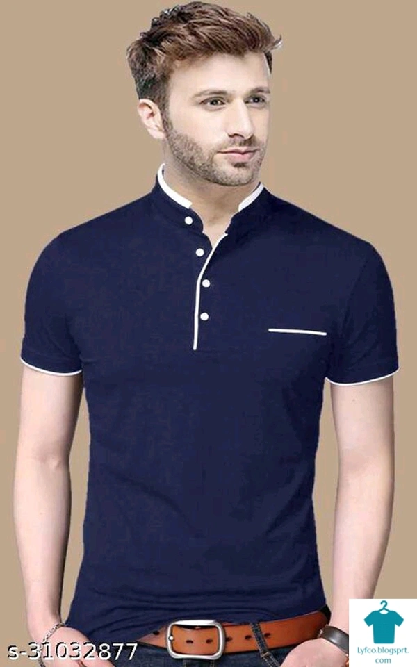 Catalog Name:*Fancy Fashionable Men Tshirts*Fabric: CottonSleeve Length: Short SleevesPattern: Self-DesignMultipack: 1 - XL