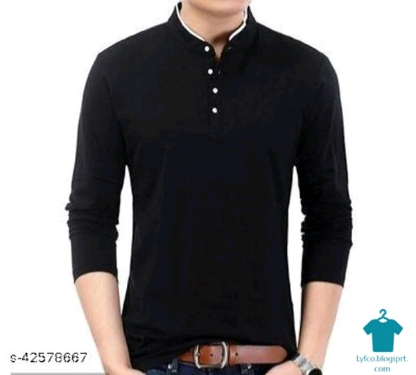 Catalog Name:*Classy Fabulous Men Tshirts*Fabric: CottonSleeve Length: Long SleevesPattern: SolidMultipack: 1 - L