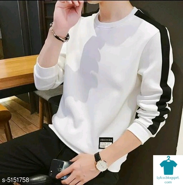 Catalog Name:*Trendy Fabulous Men Tshirts*Fabric: CottonSleeve Length: Long SleevesPattern: PrintedMultipack: 1 - White