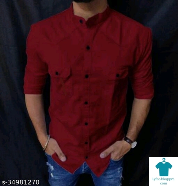 Catalog Name:*Urbane Sensational Men Shirts*Fabric: CottonSleeve Length: Long SleevesPattern: SolidMultipack: 1 - L
