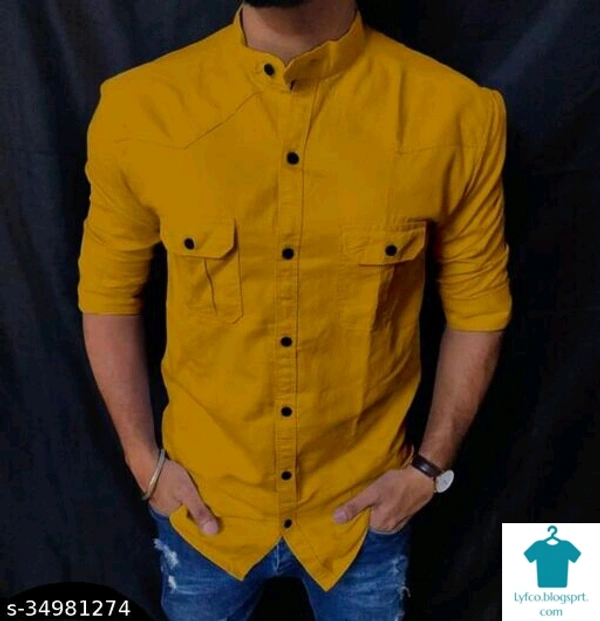 Catalog Name:*Urbane Sensational Men Shirts*Fabric: CottonSleeve Length: Long SleevesPattern: SolidMultipack: 1 - XL