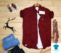Catalog Name:*Stylish Fashionable Men Shirts*Fabric: CottonSleeve Length: Long SleevesPattern: SolidMultipack: 1 - Maroon