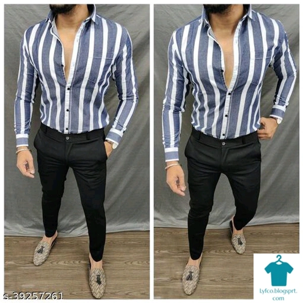 Catalog Name:*Fancy Elegant Men Shirts*Fabric: CottonSleeve Length: Long SleevesPattern: Printed,ColorblockedMultipack: 1 - M