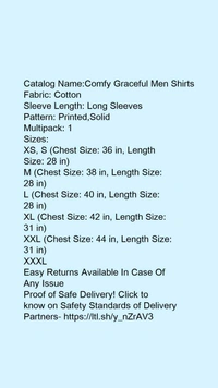 Catalog Name:*Comfy Graceful Men Shirts*Fabric: CottonSleeve Length: Long SleevesPattern: Printed,SolidMultipack: 1 - XS, Colour- Red