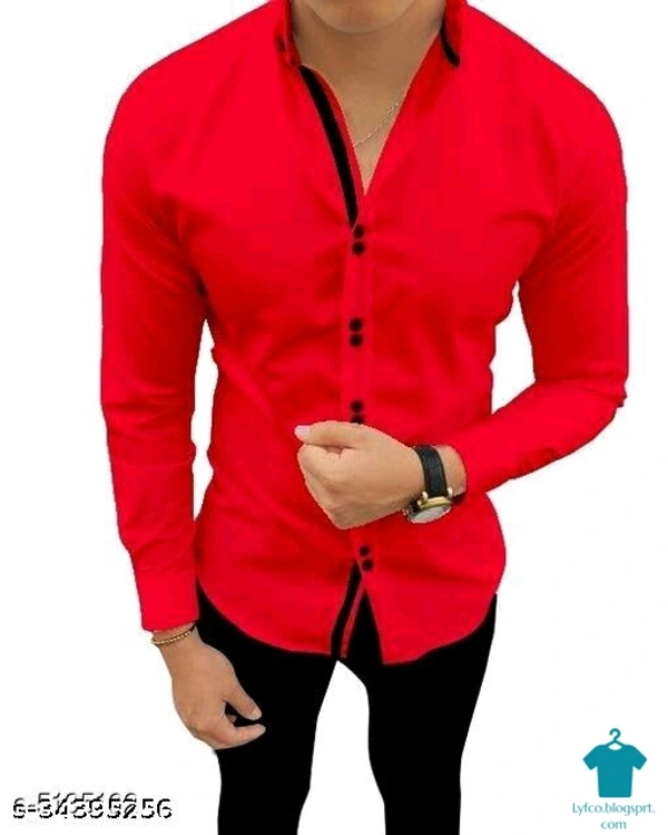 Catalog Name:*Comfy Graceful Men Shirts*Fabric: CottonSleeve Length: Long SleevesPattern: Printed,SolidMultipack: 1 - XS, Colour- Red