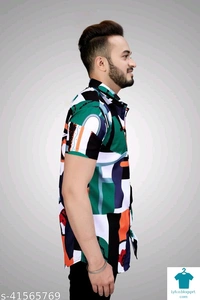 Catalog Name:*Comfy Partywear Men Shirts*Fabric: CottonSleeve Length: Short SleevesPattern: Printed,StripedMultipack: 1 - XL