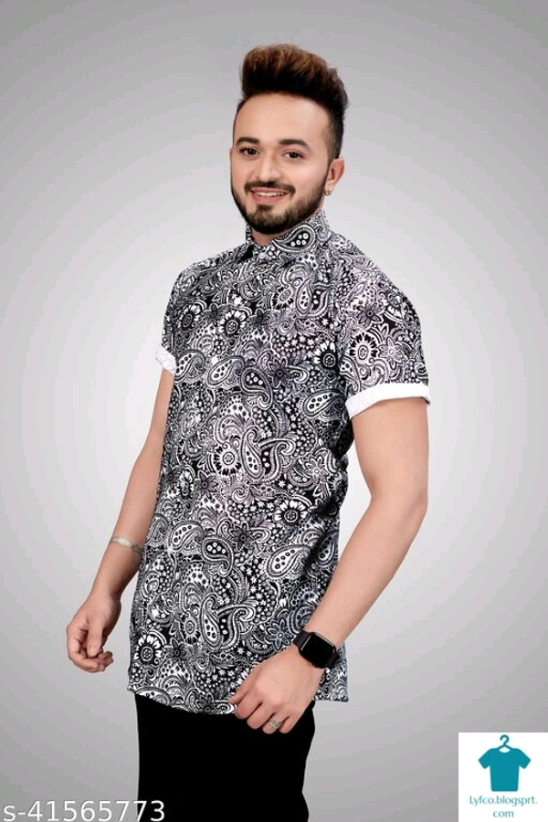 Catalog Name:*Comfy Partywear Men Shirts*Fabric: CottonSleeve Length: Short SleevesPattern: Printed,StripedMultipack: 1 - XL