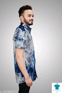 Catalog Name:*Comfy Partywear Men Shirts*Fabric: CottonSleeve Length: Short SleevesPattern: Printed,StripedMultipack: 1 - L