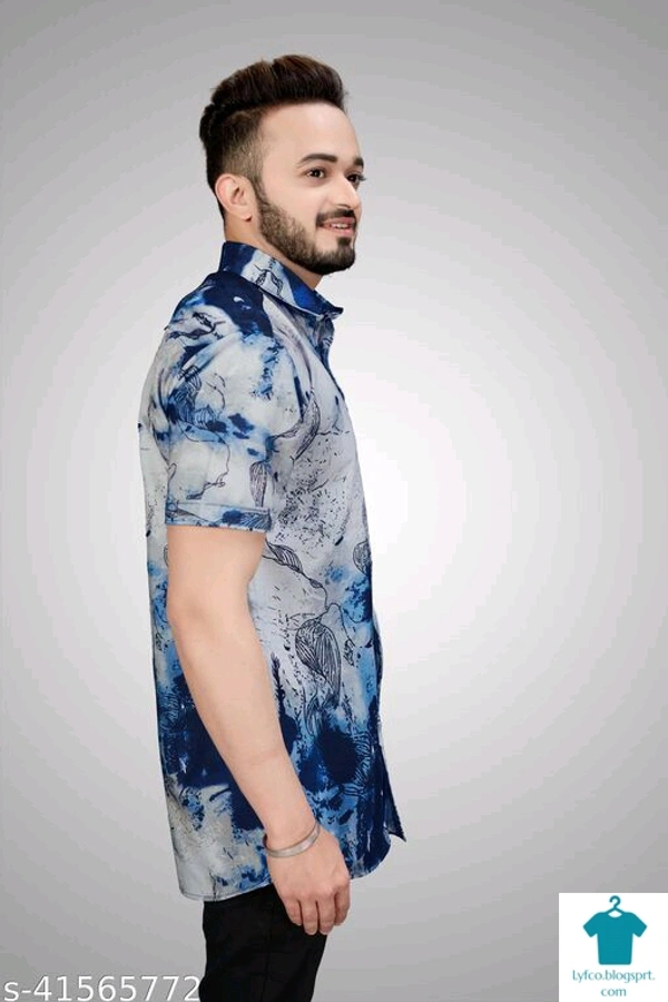 Catalog Name:*Comfy Partywear Men Shirts*Fabric: CottonSleeve Length: Short SleevesPattern: Printed,StripedMultipack: 1 - XL