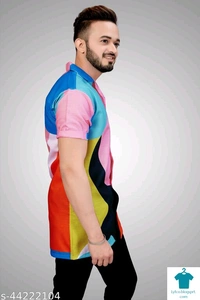 Catalog Name:*Classic Fashionable Men Shirts*Fabric: CottonSleeve Length: Short SleevesPattern: Printed,ColorblockedMultipack: 1 - S