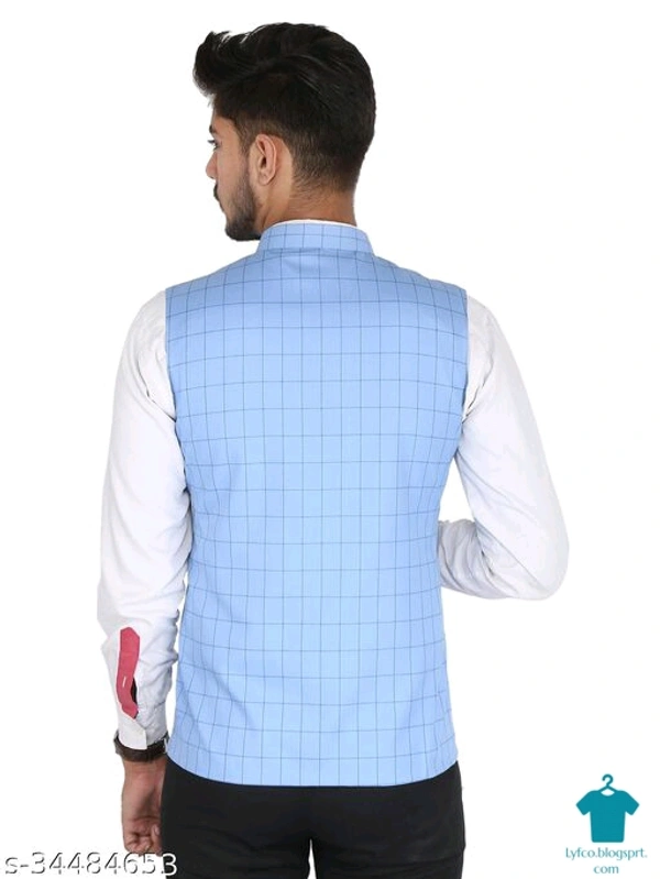 Catalog Name:*Fancy Men Ethnic Jackets*Fabric: CottonSleeve Length: SleevelessPattern: CheckedCombo of: Single - XL