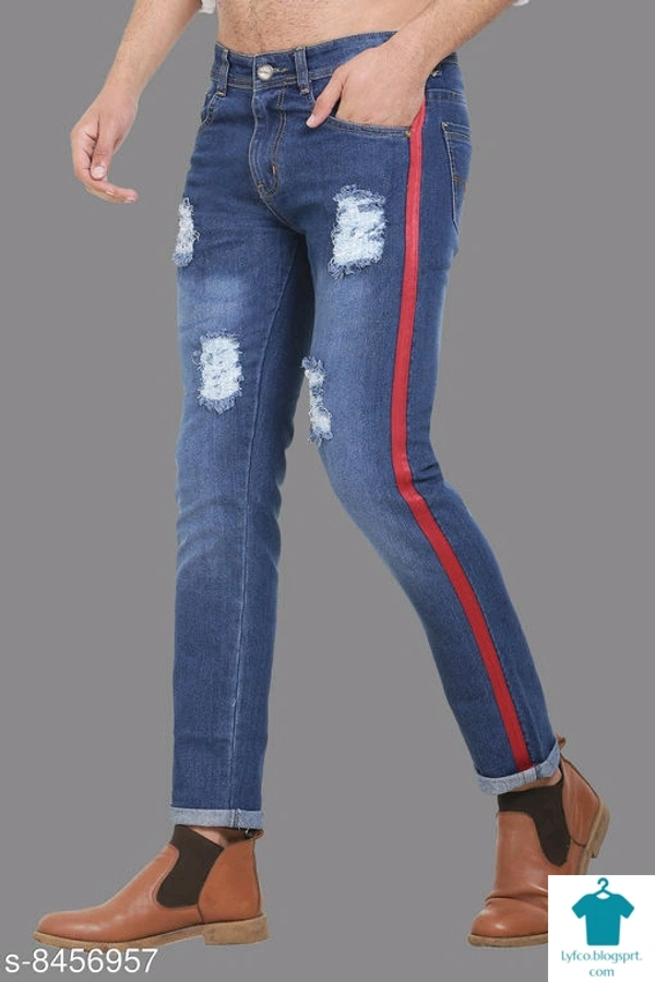 Catalog Name:*Stylish Unique Men Jeans*Fabric: PolycottonPattern: Dyed/WashedMultipack: 1 - 46