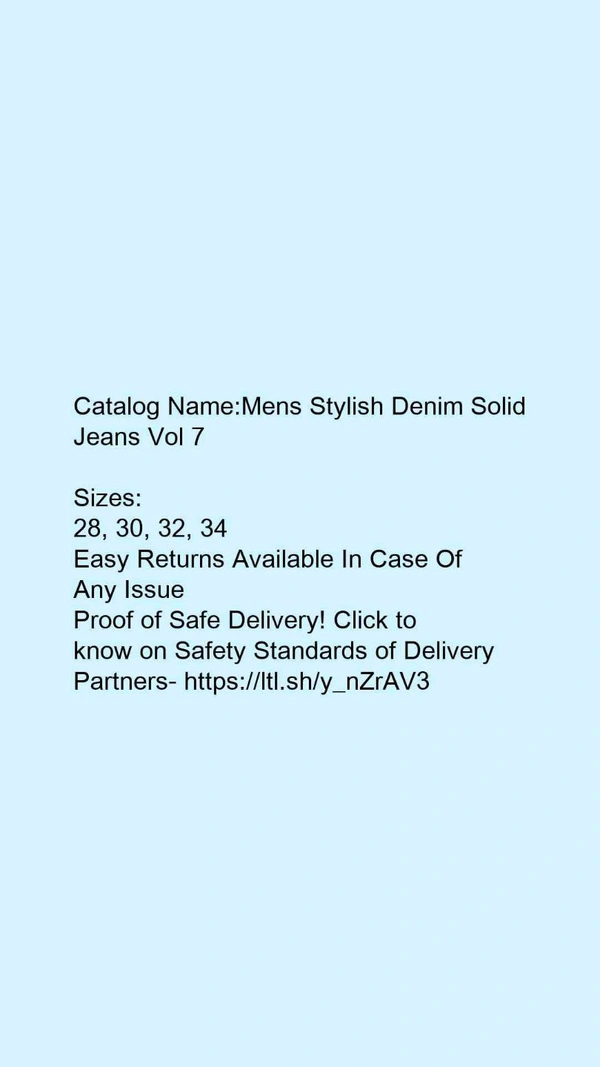 Catalog Name:*Mens Stylish Denim Solid Jeans Vol 7* - 32