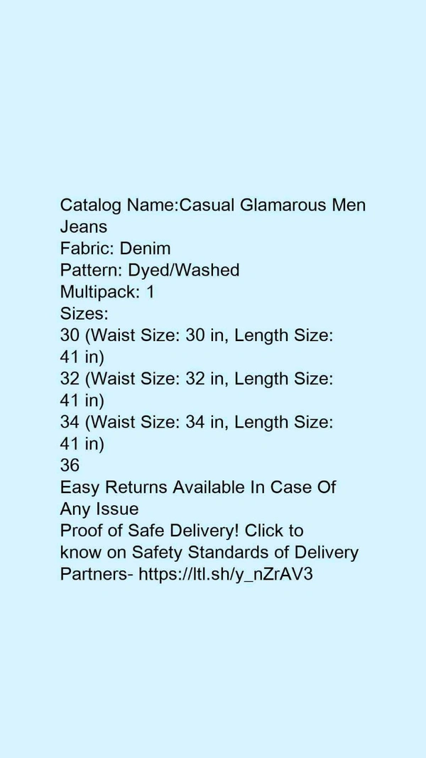 Catalog Name:*Casual Glamarous Men Jeans*Fabric: DenimPattern: Dyed/WashedMultipack: 1 - 32