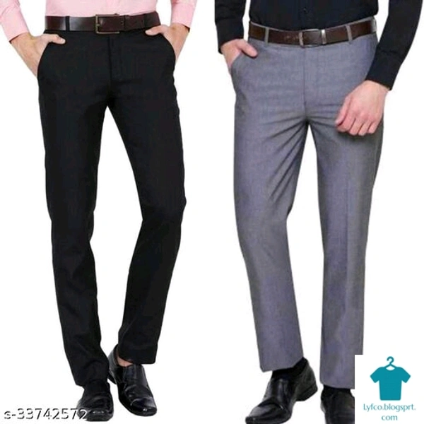 Catalog Name:*Ravishing Latest Men Trousers*Fabric: Cotton BlendPattern: SolidMultipack: 2 - 28