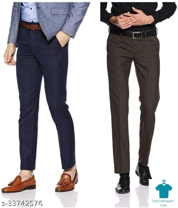 Catalog Name:*Ravishing Latest Men Trousers*Fabric: Cotton BlendPattern: SolidMultipack: 2 - 32